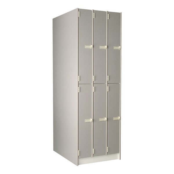 Small Instrument Locker w/ Solid Doors - 6 Compartments (37 7/8" D)